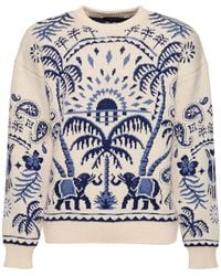 Alanui - Lush Nature Cotton Blend Knit Sweater - Lyst