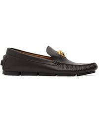 Versace - Leather Loafers W/ Medusa Detail - Lyst