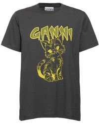 Ganni - Kitty Basic Jersey Relaxed T-Shirt - Lyst