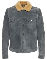 Tom Ford Suede Trucker Jacket in Brown for Men | Lyst