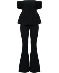 Self-Portrait - Jumpsuit Aus Krepp - Lyst