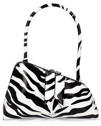 The Attico - Sunrise Zebra Print Leather Shoulder Bag - Lyst
