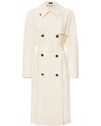 Theory - Double Breasted Viscose Trench Coat - Lyst