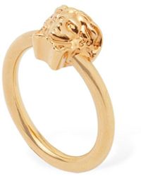 Versace Goldfarbener Ring Mit Kristallen in Mettallic Damen Schmuck Ringe 