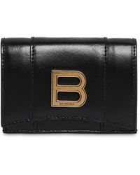 Balenciaga - Mini Brieftasche Aus Glattleder "hourglass" - Lyst
