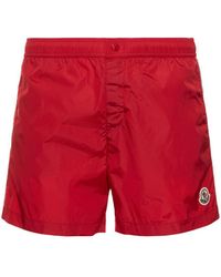 Moncler - Logo-patch Swim Shorts - Lyst