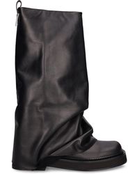 The Attico - 30Mm Robin Leather Combat Boots - Lyst