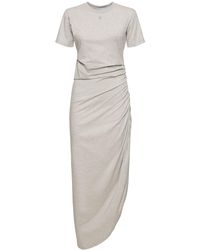 GIUSEPPE DI MORABITO - Logo Cotton Jersey Midi Dress - Lyst