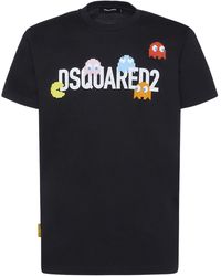 DSquared² - Pac- Logo Printed Cotton T-Shirt - Lyst