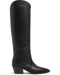 Gianvito Rossi - 45Mm Leather Cowboy Tall Boots - Lyst