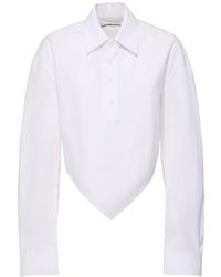 Alexander Wang - Verkürztes Hemd Mit Rautensaum - Lyst