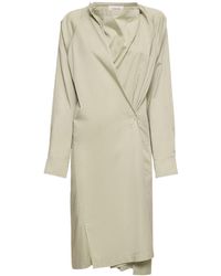 Lemaire - Twisted Cotton Midi Shirt Dress - Lyst