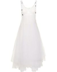 Noir Kei Ninomiya - Nylon Tulle & Cotton Mini Dress - Lyst