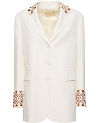 Ermanno Scervino - Embroidered Double Breasted Jacket - Lyst