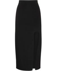 ALESSANDRO VIGILANTE - Jersey Midi Skirt W/ Side Slit - Lyst