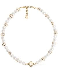 Casablancabrand - Faux Pearl Monogram Collar Necklace - Lyst
