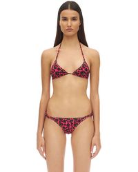 Reina Olga Bikini Mit Druck "the Scrunchie" - Rot