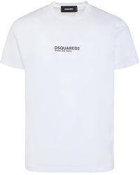 DSquared² - T-shirt Aus Baumwolljersey Mit Logodruck - Lyst