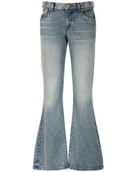 Balmain - Ausgestellte Jeans Aus Denim - Lyst