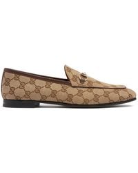 Gucci - 10mm new jordaan canvas loafers - Lyst