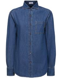 Brunello Cucinelli - Mujer Camisa De Denim - Lyst