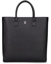 Burberry - Tote Aus Narbleder "denny" - Lyst