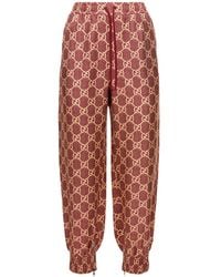 Gucci - Lamé-trimmed Silk-twill Track Pants - Lyst