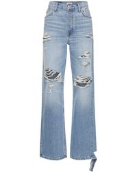 RE/DONE - Loose Long Cotton Denim Jeans - Lyst