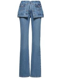 Coperni - Straight Denim Jeans W/ Front Flaps - Lyst