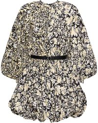 Jil Sander - Printed Taffeta Mini Dress W/Belt - Lyst
