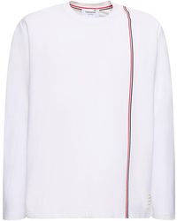 Thom Browne - T-shirt oversize en coton à manches longues - Lyst