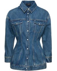Wardrobe NYC - Cotton Denim Structured Jacket - Lyst