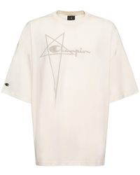 Rick Owens - Tommy T Organic Cotton Jersey T-Shirt - Lyst