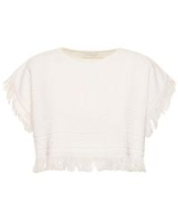 Zimmermann - Alight Cotton Toweling Crop Top - Lyst