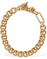 Bottega Veneta Gourmette Chunky Chain Short Necklace - Metallic