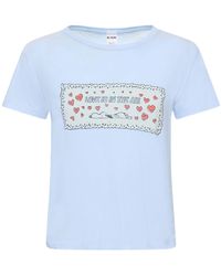 RE/DONE - T-shirt en coton classic snoopy love - Lyst
