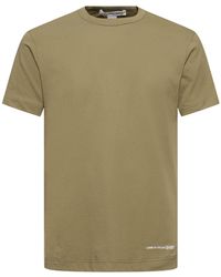 Comme des Garçons - Logo Printed Cotton T-shirt - Lyst