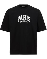 Balenciaga - Camiseta con logo Paris - Lyst