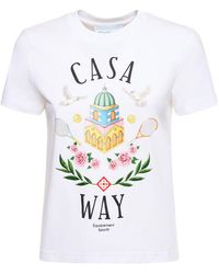 Casablancabrand - Casa Way Printed Jersey T-Shirt - Lyst