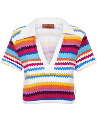 Missoni - Chevron French Terry Knit Crop Top - Lyst