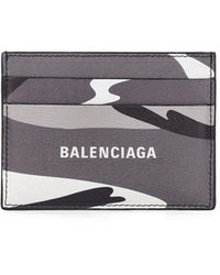 Balenciaga - Camo Printed Leather Card Holder - Lyst