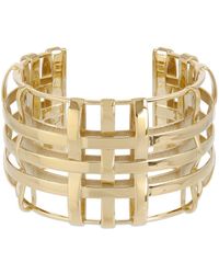 Burberry - Check Open Cage Cuff Bracelet - Lyst
