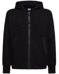 C.P. Company - Fleece-hoodie Mit Reißverschluss - Lyst
