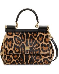 Dolce & Gabbana Kleine Handtasche Aus Ponyhaar "sicily" - Mehrfarbig