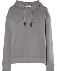Max Mara - Sweat-shirt en jersey de coton à capuche agre - Lyst
