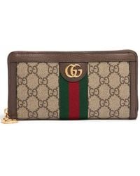 Gucci - Ophidia Brieftasche mit Rundumreißverschluss und GG - Lyst