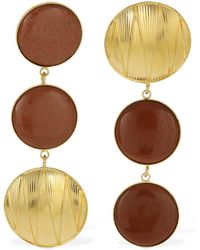 D'Estree - Sonia Geometric Double Stone Earrings - Lyst