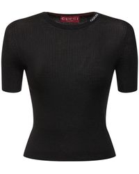 Gucci - Extra Fine Wool Blend Top - Lyst