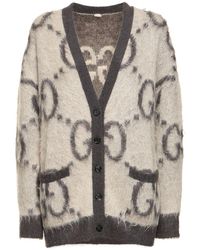 Gucci - Reversible GG Mohair Cardigan - Lyst