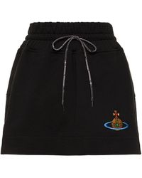Vivienne Westwood - Boxer Cotton Jersey Mini Skirt W/logo - Lyst
